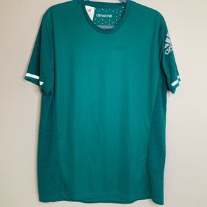 Adidas Climachill tee shirt Aqua crew neck sz L
